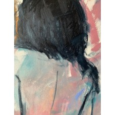 Two figures – trust | Oil painting with oil and acrylic on canvas 75*95 cm, by artist Marina Stognieva